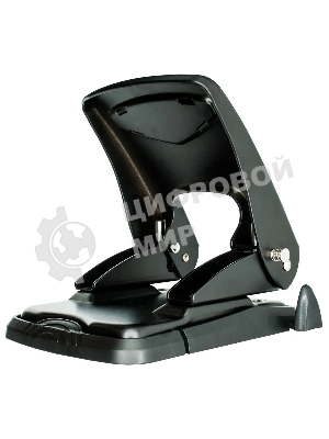 Дырокол Silwerhof Vis, до 55 листов, металл черный, отверстий: 2, с линейкой