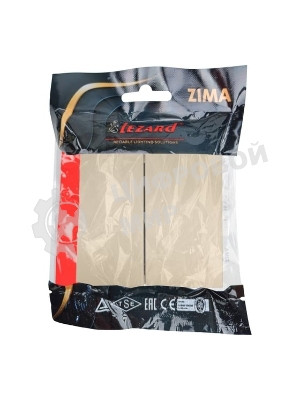 Выключатель 2-кл. СП ZIMA IP20 10А безвинт. зажим зол. LEZARD 704-3688-101QC