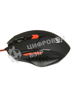 Мышь проводная Dialog MOG-11U Nakatomi Gaming - 6 кнопок + ролик, USB,черная