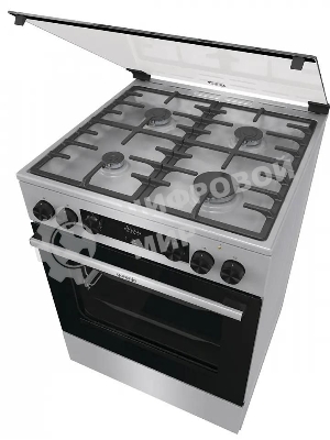 Плита комбинированная Gorenje GKS6C72XF серебристый, конфорок 4 газовых, духовка 71 л, 60 см x 85 см x 60 см