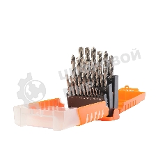 Набор сверл по металлу PATRIOT, HSS, 25 шт: 1,0-13,0 мм, в пластиковом боксе