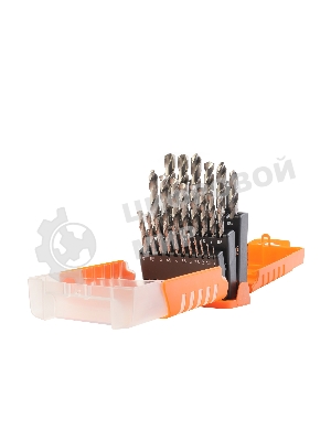 Набор сверл по металлу PATRIOT, HSS, 25 шт: 1,0-13,0 мм, в пластиковом боксе