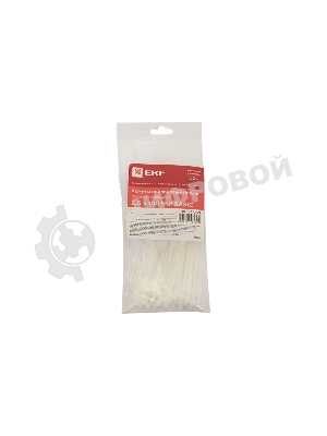 Хомут кабельный 2.5х100 нейл. белый (уп. 100 шт) EKF plc-c-2.5x100