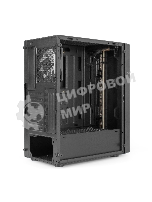 Компьютерный корпус Miditower ExeGate EVO-9211-600NPX (ATX, БП 600NPX с вент. 12см, с окном, 2хUSB+1хUSB3.0, HD аудио, черный, 1 вент. с RGb подсветкой)