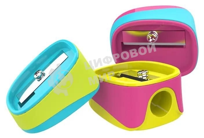 Точилка для карандашей ручная Deli ER00903 U-touch, 1 отверстие, пластик/резина ассорти, туба