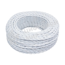 Провод ретро Bironi B1-434-71-50 3х1.5 матовый белый (уп. 50 м)