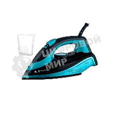 Утюг BRAYER BR4019 голубой/черный, 2400 Вт, 25 г/мин, 140 г/мин, 320 мл