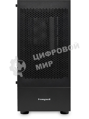 Компьютерный корпус без блока питания Case HSPD M540, Mesh Mid Tower, черный, TG, 0.45 SPCC, no fans, ATX, mATX, mITX, 160/300/150мм, 2x2.5