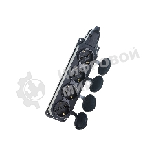 Колодка каучуковая ЭРА 4-м с заземл. 16А IP44 черный