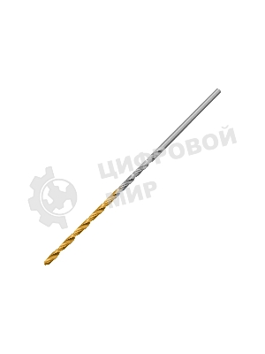 Сверло спиральное по металлу Denzel 2 х 86 мм Р6М5, Golden Tip, удлиненное, 2 шт.