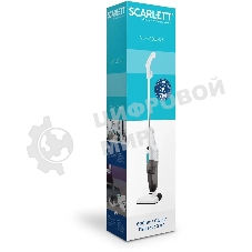 Пылесос вертикальный Scarlett SC-VC80H23 белый с бирюзовым, питание от сети, 230 Вт, уборка сухая, пылесборник 0.5 л