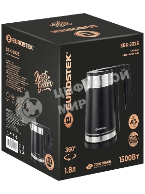 Чайник электрический Eurostek EEK-2023, 1.8 л, технология двухслойного корпуса COOL TOUCH