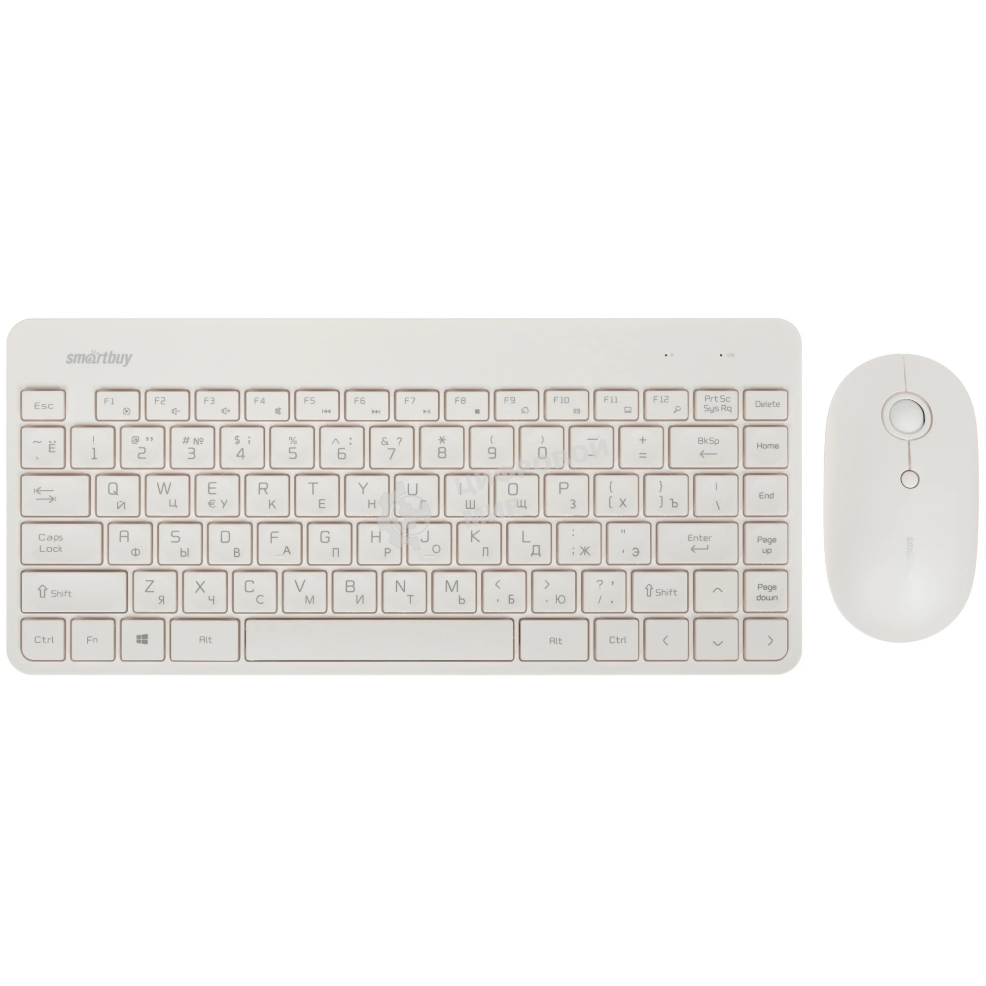 Комплект клавиатура+мышь Smartbuy 220349AG беспроводной, USB, 1600 DPI, белый