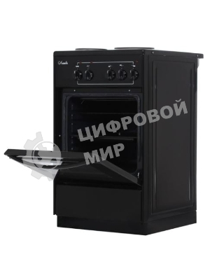 Плита электрическая Лысьва ЭП 301 СТ черный, конфорок 3 шт, духовка 57 л, 50 см x 84 см x 60 см