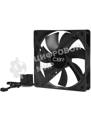 Вентилятор для корпуса CBR CBR-CF-8025-1600B черный, 80 мм, 1600 об/мин, 25 дБ, 3 pin