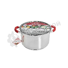 Кастрюля WEBBER BE-344/2 6,6 л, из нержавеющей стали со стеклянной крышкой