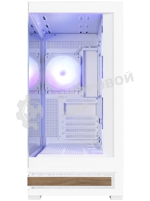Компьютерный корпус ZALMAN P40 NAMU, ATX, белый, WINDOW, WOODEN ELEMENTS, 2xCombo(2.5” or 3.5”), 1xUSB TYPE-C, 2xUSB 3.0, SIDE 3x120мм ARGB, REAR 1x120мм ARGB