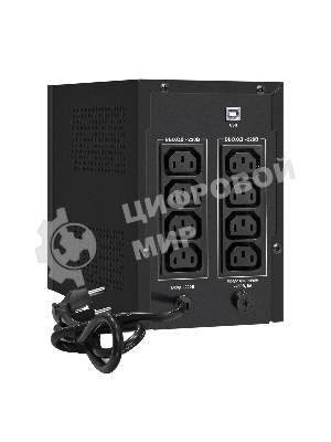 Источник бесперебойного питания ExeGate EP285496RUS SpecialPro UNB-1500.LED.AVR.C13.RJ.USB 1500VA/950W, LED, AVR, 6*IEC-C13, RJ45/11, USB, черный