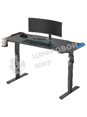 Стол игровой Cactus CS-EDL-GbK столешница МДФ черный, каркас черный