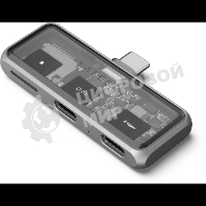 USB-концентратор Satechi Mobile XR Hub with microSD (2х USB Type-C, microSD), до 100 Вт, Серый ST-HXRSDM