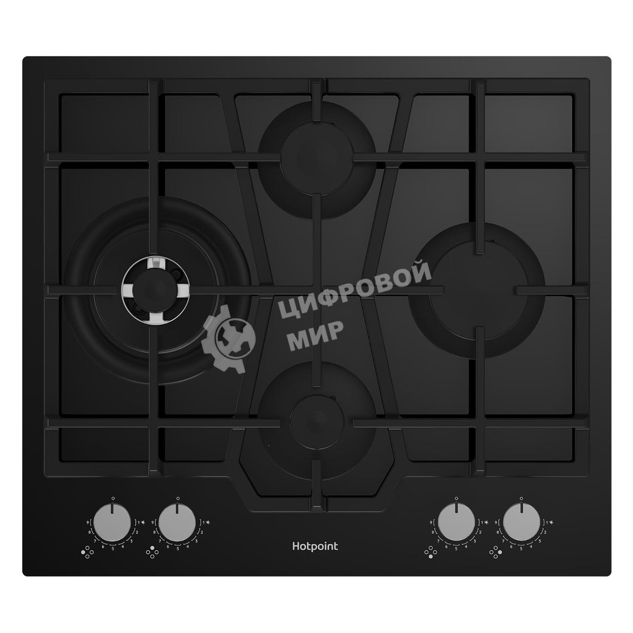 Встраиваемая варочная поверхность Hotpoint HGS 62FD/BK, независимая, черный