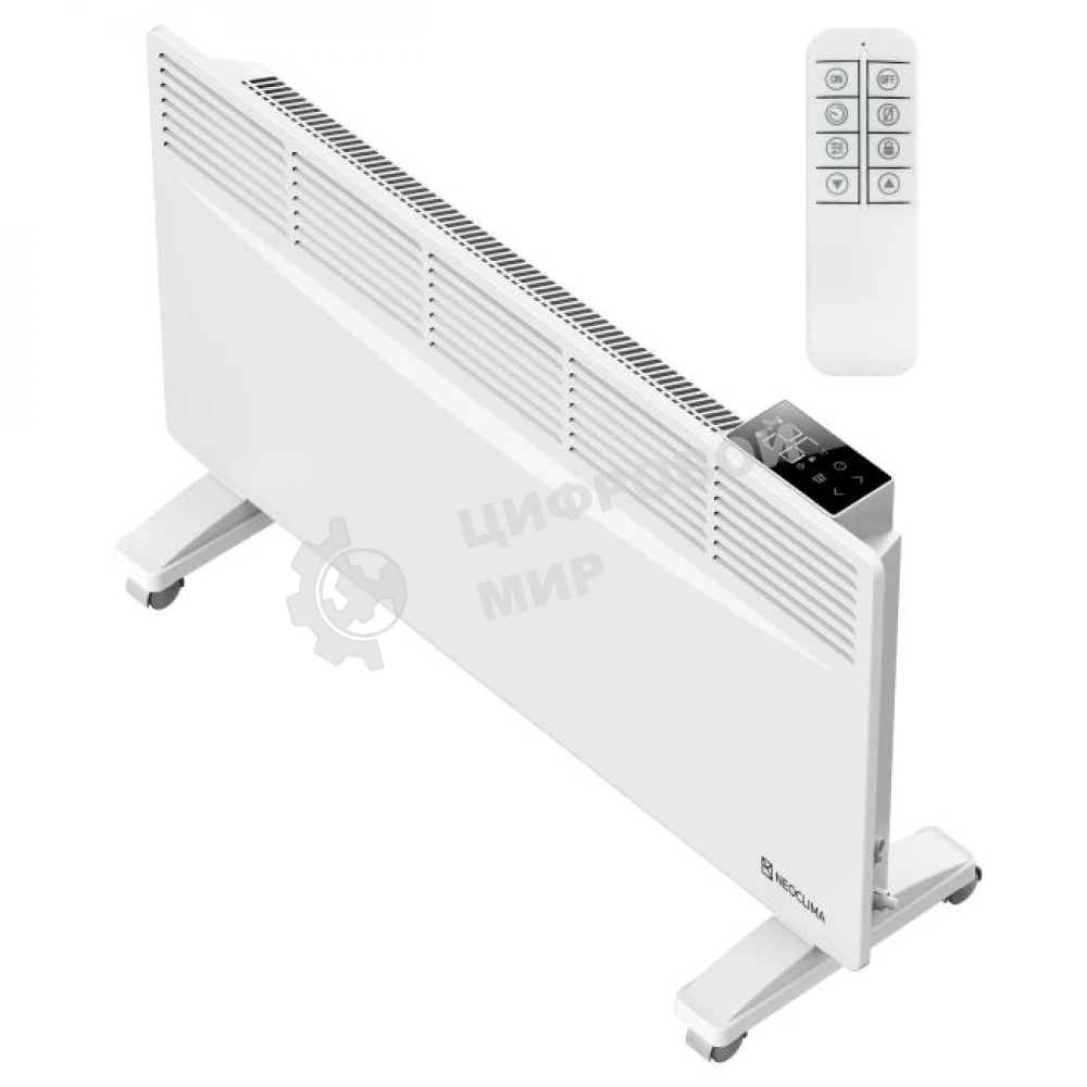 Конвектор электрический Neoclima Optima 1500W белый, 1500 Вт, 20 м2, электронный термостат, Wi-Fi