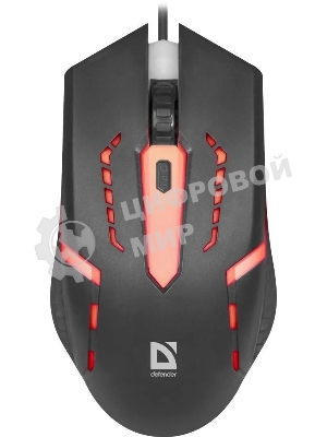 Мышь проводная Defender Hit MB-601 черный, 1200 dpi, USB, кнопки - 4