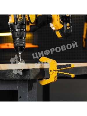 Струбцина клещеобразная Denzel усиленная 65 х 50 мм, двухкомпонентные рукоятки