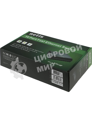 Коммутатор Netis ST3116P неуправляемый настольный 16x10/100