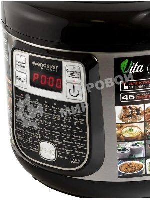 Мультиварка Endever Vita-95, мощность 1000 Вт, черный/стальной, емкость 5л, 45 авторежимов работы, книга рецептов