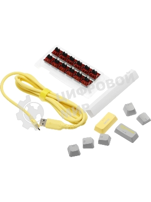 Клавиатура проводная A4Tech Bloody S87 Energy (S87 USB ENERGY WHITE) USB белый/желтый