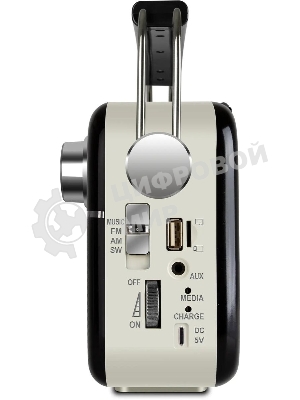 Радиоприемник SVEN SRP-505 (4 Вт, FM/AM/SW, USB, SD/microSD, Bluetooth, 1200 мА·ч)черный