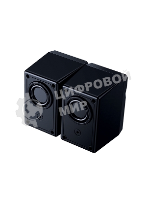 Акустическая система 2.0 Qumo Rage AS005, 10 ВТ, объемное звучание, синяя подсветка (отключаемая), USB/Jack 3,5мм