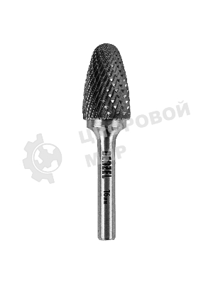 Борфреза по металлу Denzel твердосплавная, параболическая, тип-F, 16 мм