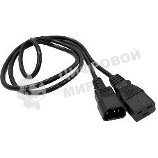 Шнур питания Lanmaster LAN-PP19/14-5.0-BK C19-С14 проводник.:3x0.75мм2 5м 220В 10А черный