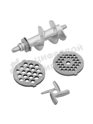 Мясорубка электрическая Maunfeld MF-232WB голубой, 1340 Вт, 1.3 кг/мин, реверс, насадки - 4