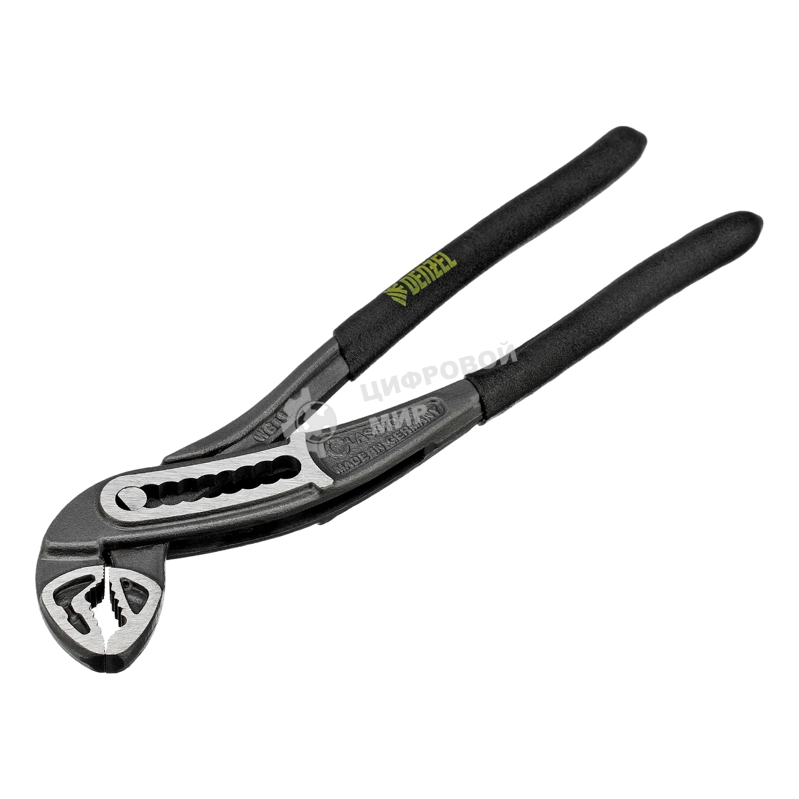 Клещи переставные Denzel обливные рукоятки, 180 мм
