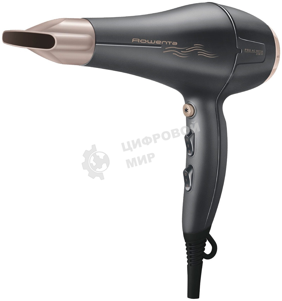 Фен Rowenta CV7827F0 черный/серебристый, 2100 Вт