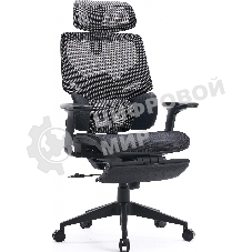 Кресло Cactus CS-CHR-MC01-GYBK серый, сетка, подголовник