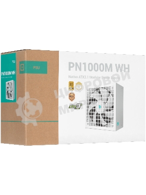 Блок питания Deepcool/GAMERSTORM PN1000M WH (ATX 3.1, 1000W, Full Cable Management, PWM 135мм fan, Active PFC, 80+ GOLD, Active PFC + Full Bridge SRC LLC + DC/DC,Gen5 PCIe, белый) RET