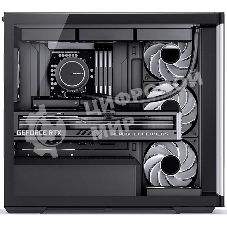 Корпус без блока питания Корпус JONSBO D300 Black MATX без БП, боковая панель из закаленного стекла, mini-ITX, micro-ATX, черный