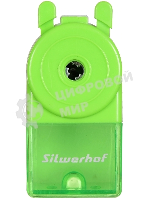 Точилка для карандашей механическая Silwerhof Color, 1 отверстие, зеленый