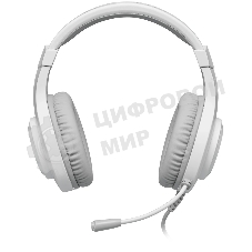 Гарнитура Defender Ghost LED белый, проводная, USB / 2 x mini jack 3.5 мм, подсветка