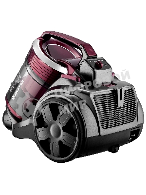 Пылесос BRAYER BR4211 черный/бордовый, 400/2200 Вт, уборка сухая, пылесборник контейнер, 3 л
