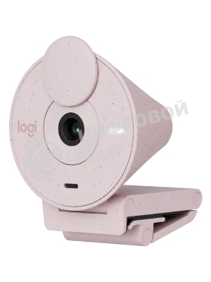 Веб-камера Logitech Brio 300 1920x1080, 30 кадр/с, USB Type-C, микрофон (шумоподавление), автоматическая фокусировка, автоосвещение, универсальное крепление розовый