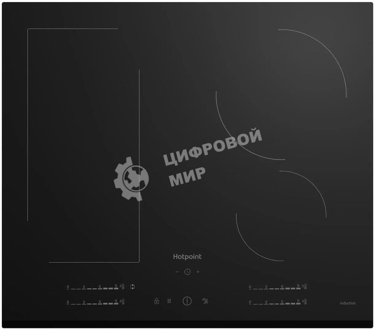 Индукционная варочная панель Hotpoint HS 1560B BF, независимая, черный