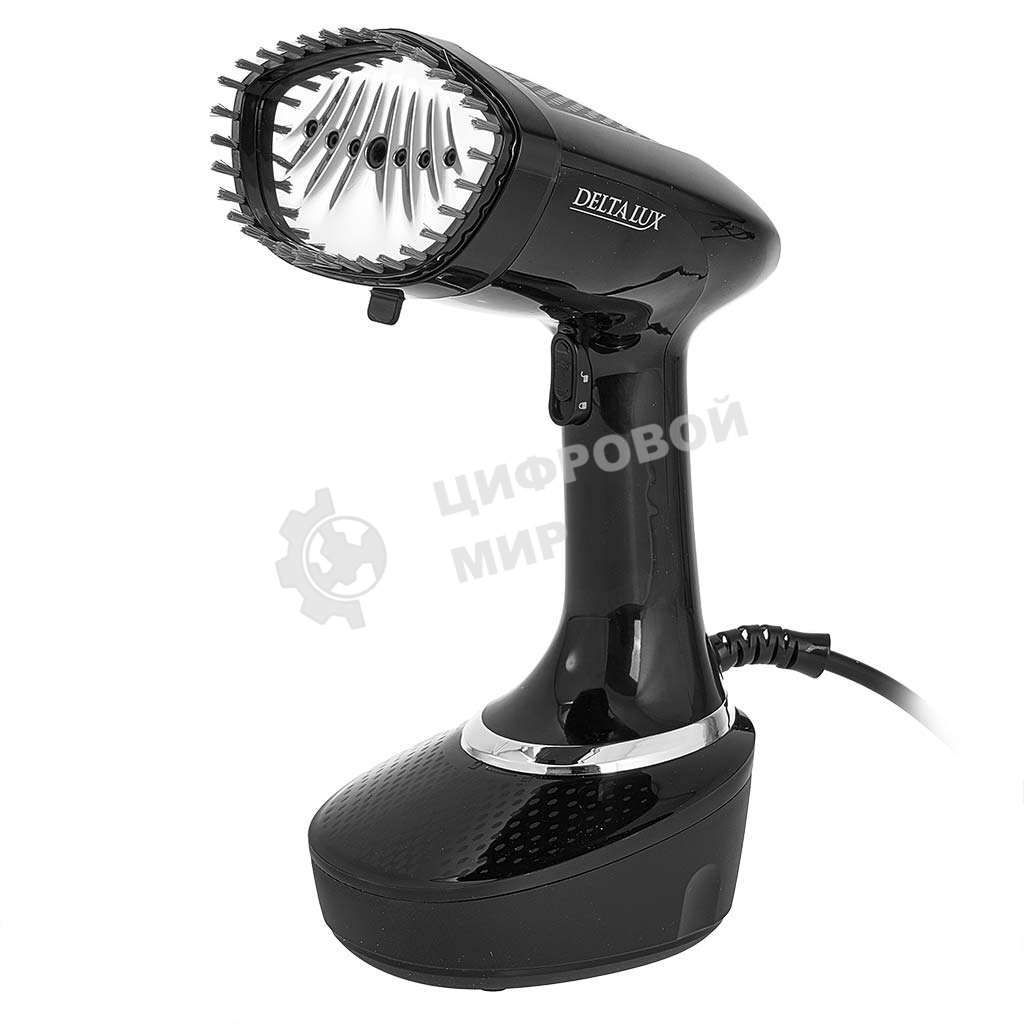 Отпариватель Delta LUX DE-3200P черный, 1500 Вт, 30 г/мин, 400 мл