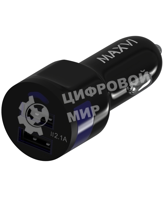 Автомобильное зарядное устройство Maxvi CCM-212 Plus M черный 2.1A
