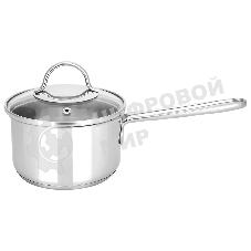 Ковш APPETITE SH05253 pretty 1,5 лиз нерж. стали. Объем 1,5л, размеры: 16х7,5 см, стекл. крышка, прутковая ручка,подар.коробка