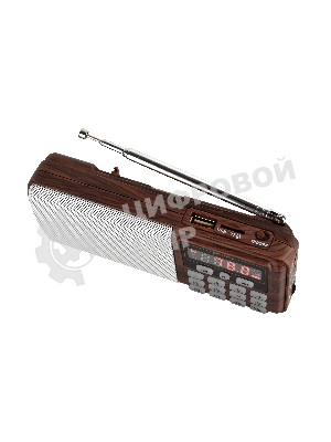 Радиоприемник PERFEO (PF_D0567) ЕГЕРЬ , коричневый